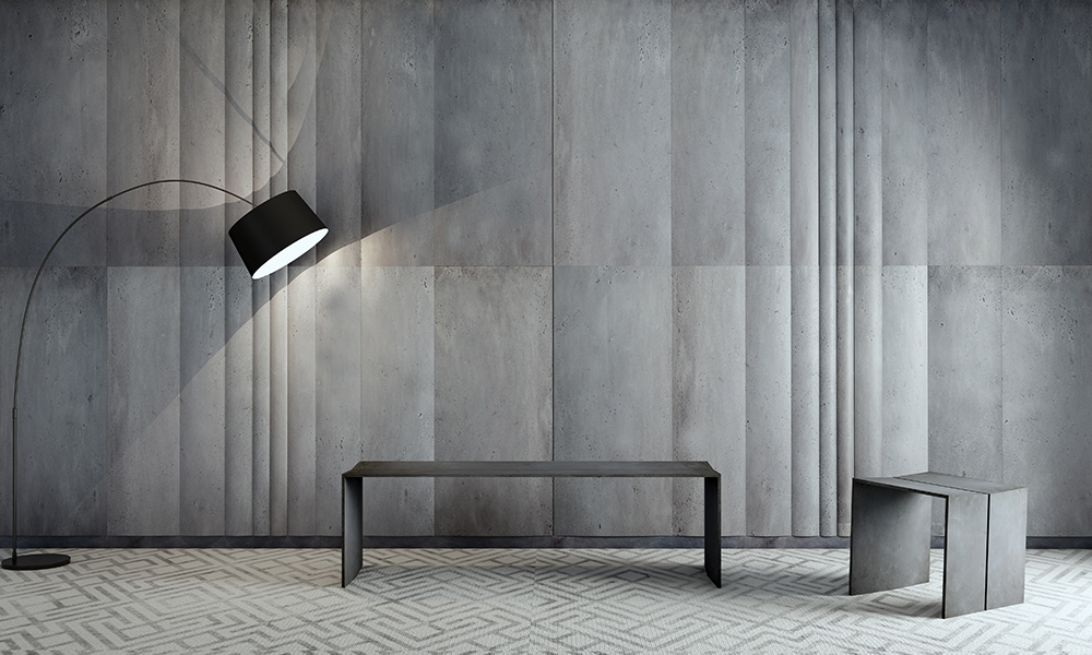 Designer wall decoration in cement finishes