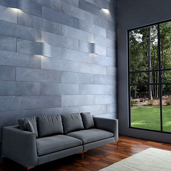 3d wall art in exposed concrete 